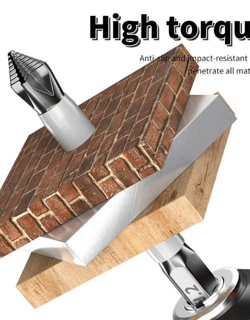 Load image into Gallery viewer, 6 Pcs Strong Grip Screw Bit – High Torque, Magnetic, Anti-Slip Design Cross Head Household Electric Driver Screw Set - High Hardness Hand Drill Bits for Electric Screwdrivers
