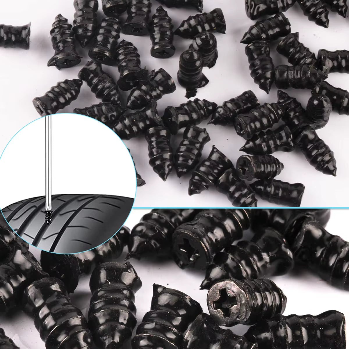 Tire Repair Rubber Screw Nail Auto Motorcycle Vacuum Self-Service Tyre Puncture Repair Screws Fast Tool for Car Truck Tractor Wheel