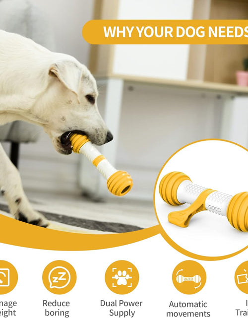 Load image into Gallery viewer, Interactive Dog Toys, Durable Motion Activated Automatic Dog Bone for Medium &amp; Large Dogs Boredom, Electronic Dog Enrichment Toys to Chase, USB Rechargeable
