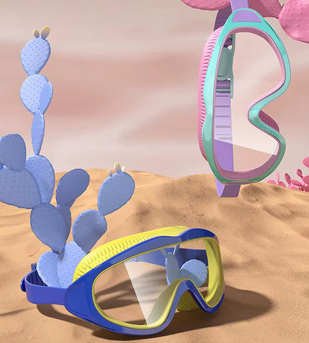 AquaChamp Kids Swim Set – Waterproof Anti-Fog Swimming Goggles & Cap with Protective Case