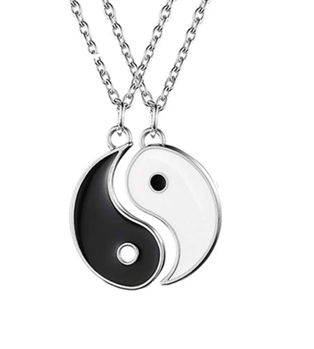 Yin Yang Pendant Necklace for Girlfriend Couples Matching Best Friend Friendship Jewelry Gift Bff Things Aesthetic Collar Boys 2