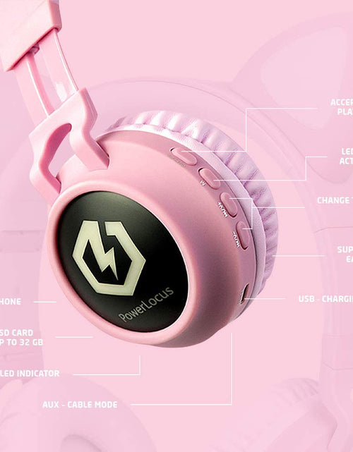 Load image into Gallery viewer, Wireless Bluetooth Headphones for Kids, Kid Headphone Over-Ear with LED Lights, Foldable Headphones with Microphone,Volume Limited, Wireless and Wired Headphone for Phones,Tablets,Pc,Laptop
