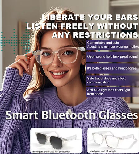 SoundSight Smart Glasses – Bluetooth Sunglasses with Built-In Earphones, UV400 Polarized Lenses & Hands-Free Calling