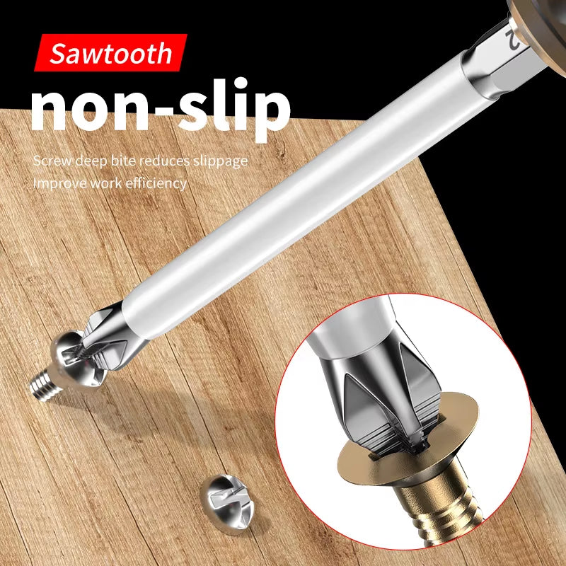 6 Pcs Strong Grip Screw Bit – High Torque, Magnetic, Anti-Slip Design Cross Head Household Electric Driver Screw Set - High Hardness Hand Drill Bits for Electric Screwdrivers