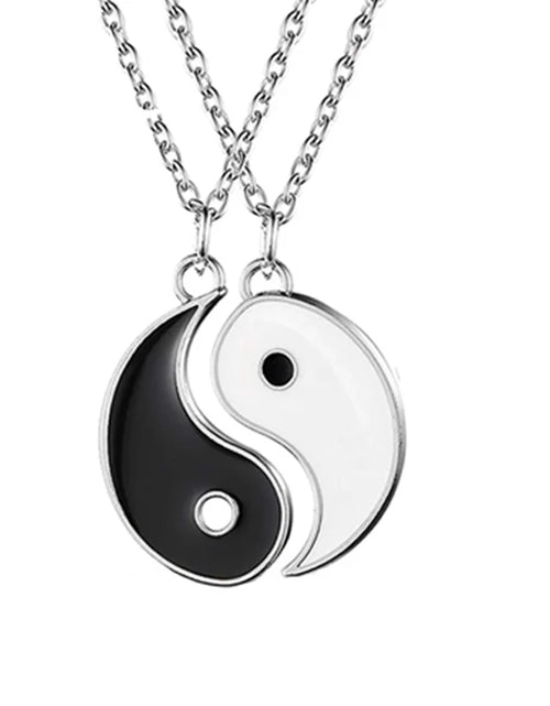 Load image into Gallery viewer, Yin Yang Pendant Necklace for Girlfriend Couples Matching Best Friend Friendship Jewelry Gift Bff Things Aesthetic Collar Boys 2
