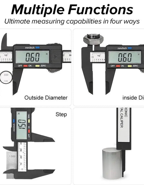 Load image into Gallery viewer, 150Mm 100Mm Electronic Digital Caliper Carbon Fiber Dial Vernier Caliper Gauge Micrometer Measuring Tool Digital Ruler
