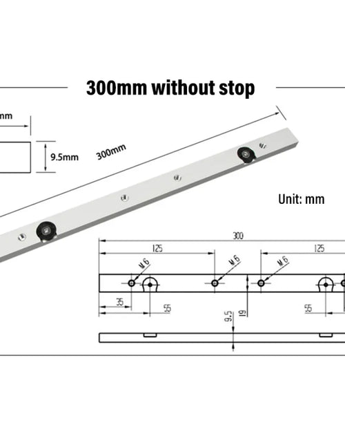 Load image into Gallery viewer, 300 / 450 / 650Mm Miter Aluminum Bar Slider Tool Suitable for T-Slot and T-Track
