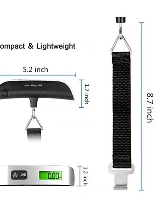 Load image into Gallery viewer, Portable Digital Scale LCD Display 110Lb/50Kg Electronic Luggage Hanging Suitcase Travel Weighs Baggage Bag Weight Balance Tools
