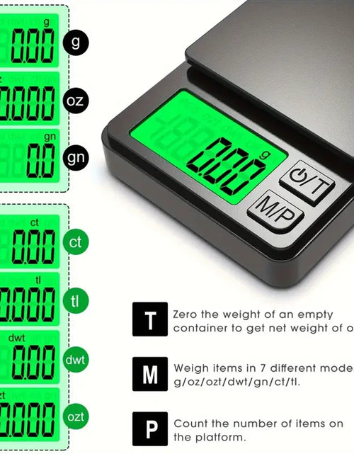 Load image into Gallery viewer, Precision Pocket Scale 1000G X 0.1G - Digital Gram, Food, Jewelry, Ounces/Grains Scale with Backlit LCD - Mini Scale for Travel
