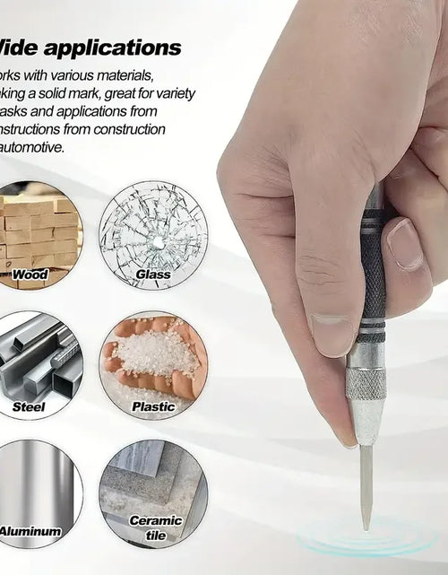 Load image into Gallery viewer, Center Punch tool– Heavy Duty Spring-Loaded Metal Marker
