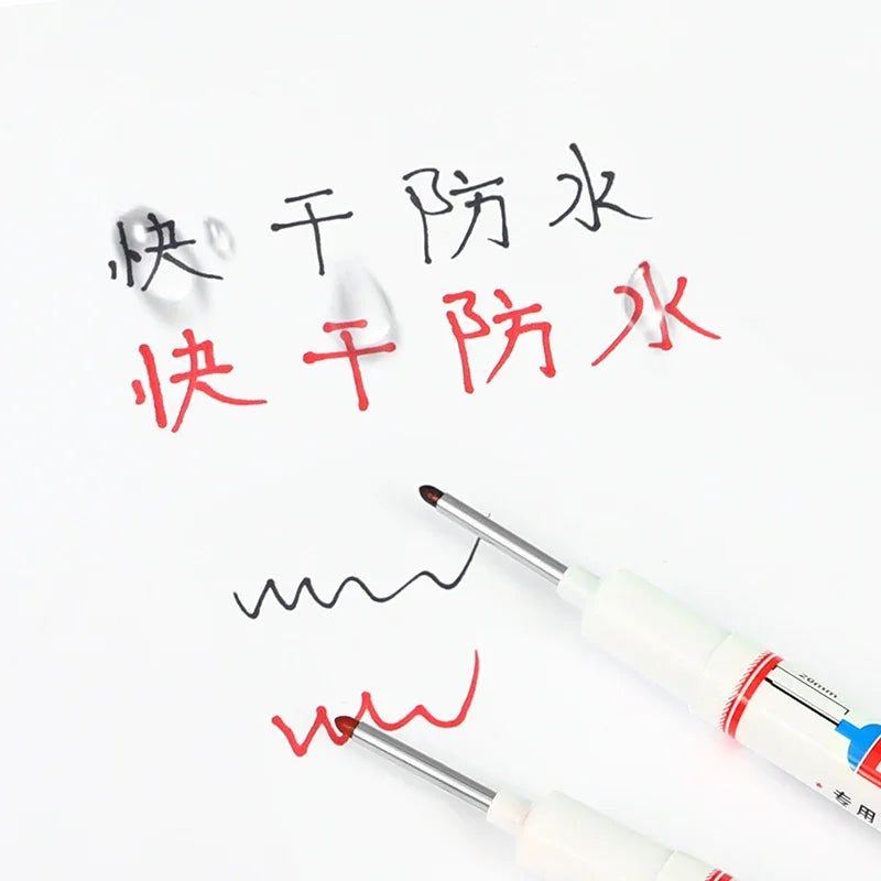 4Pcs/Set 20Mm Long Nib Head Markers for Deep Hole and Metal Perforating Pen Waterproof Bathroom Woodworking Decoration Multi-Purpose