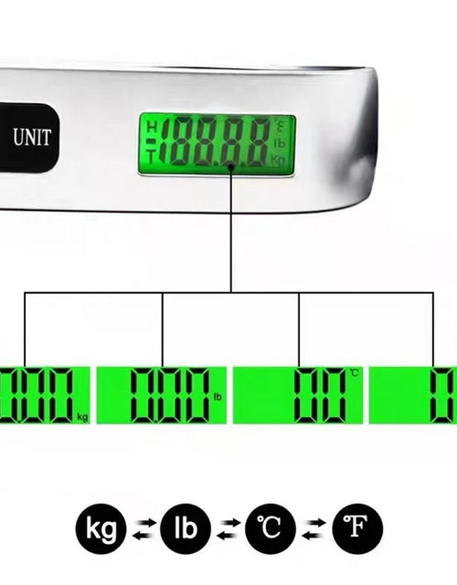 Load image into Gallery viewer, Portable Digital Scale LCD Display 110Lb/50Kg Electronic Luggage Hanging Suitcase Travel Weighs Baggage Bag Weight Balance Tools
