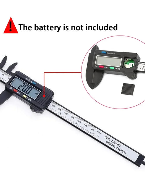 Load image into Gallery viewer, 150Mm 100Mm Electronic Digital Caliper Carbon Fiber Dial Vernier Caliper Gauge Micrometer Measuring Tool Digital Ruler

