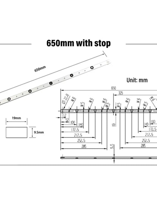 Load image into Gallery viewer, 300 / 450 / 650Mm Miter Aluminum Bar Slider Tool Suitable for T-Slot and T-Track
