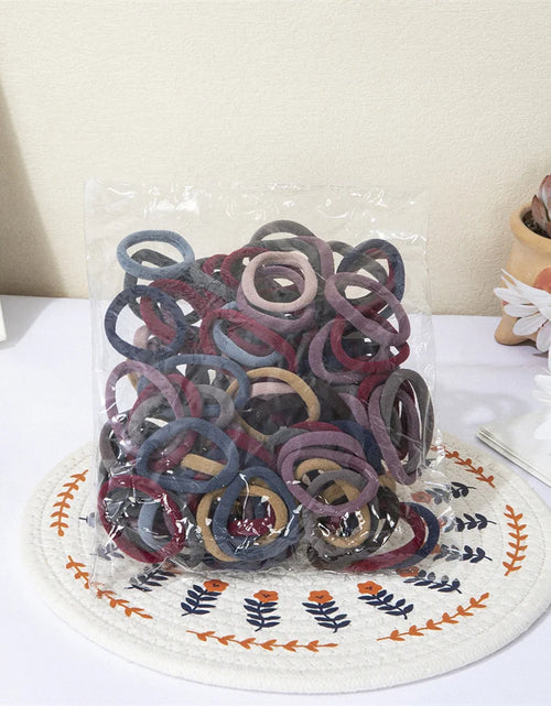 Load image into Gallery viewer, 50/100 Pieces of Black and White Hair Bands, Women'S Hair Bands, High-Elasticity Rubber Band Hair Bands, Hair Bands
