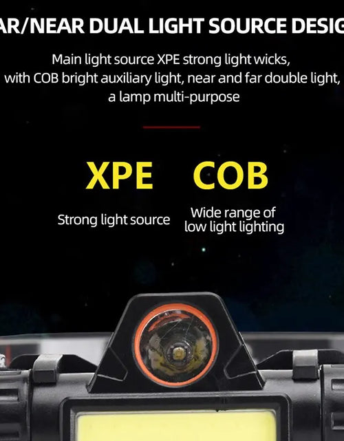 Load image into Gallery viewer, Rechargeable COB LED USB Headlamp Strong Magnetic Powerful Headlight Super Bright Waterproof Head Torch for Outdoor Fishing
