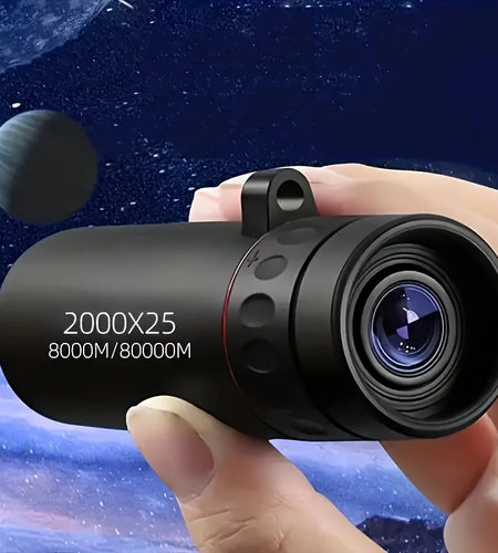 HD Monocular Telescope 2025 2000X25,  Compact Portable for Travel, Hiking, Fishing, Camping, Stargazing, Concerts & Bird Watching