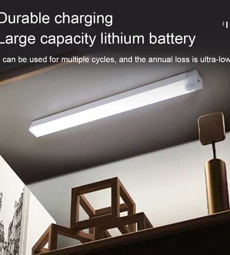 LED Motion Sensor Light Wireless LED Night Light Type C Rechargeable Light Cabinet Wardrobe Lamp Staircase Backlight for Kitchen