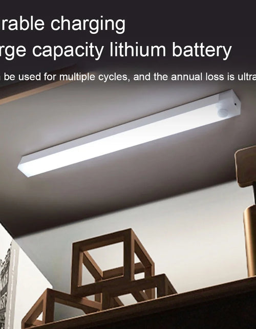 Load image into Gallery viewer, LED Motion Sensor Light Wireless LED Night Light Type C Rechargeable Light Cabinet Wardrobe Lamp Staircase Backlight for Kitchen
