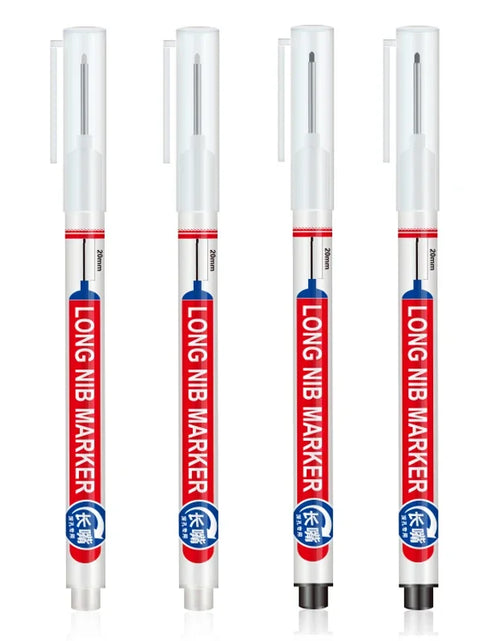 Load image into Gallery viewer, 4Pcs/Set 20Mm Long Nib Head Markers for Deep Hole and Metal Perforating Pen Waterproof Bathroom Woodworking Decoration Multi-Purpose
