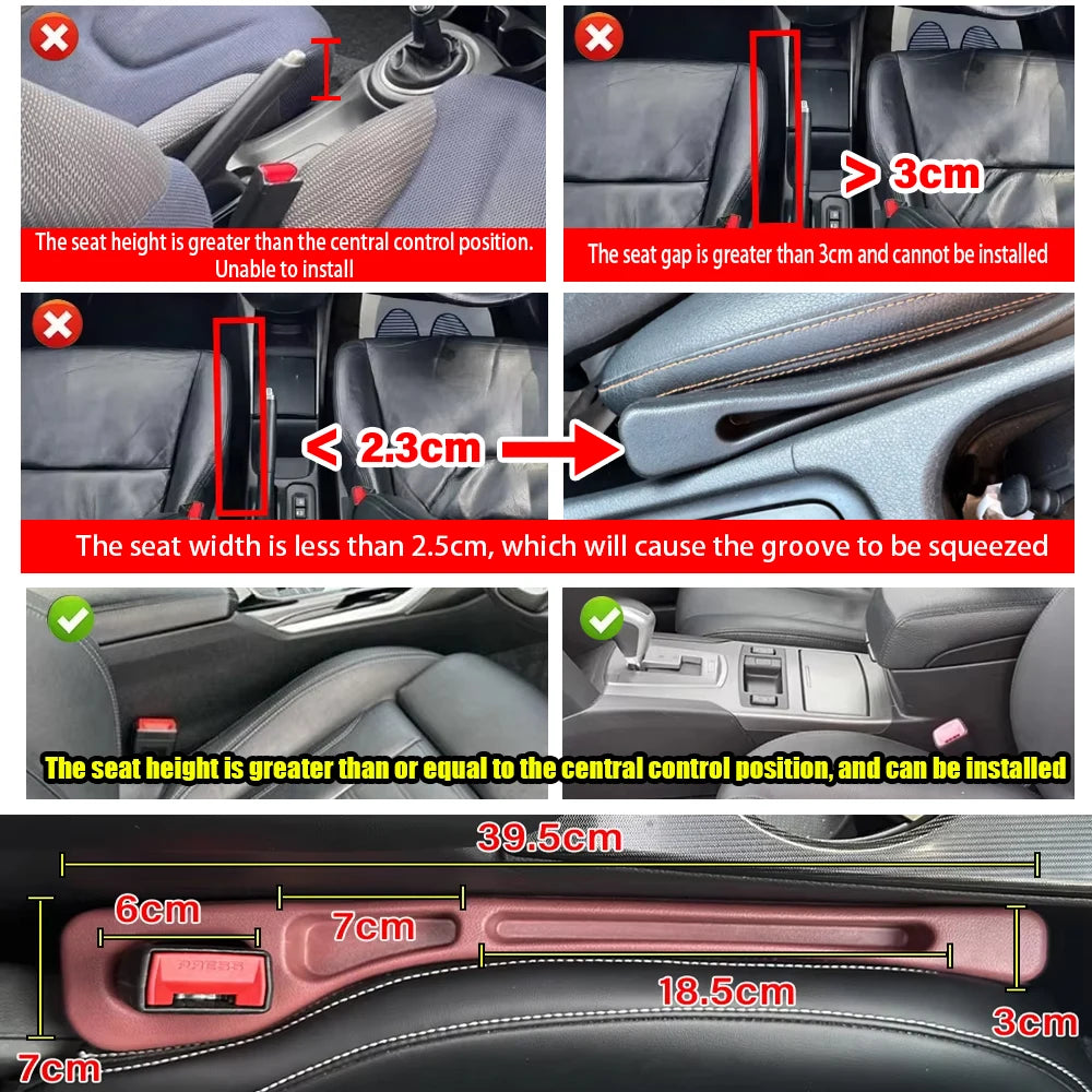 Car Seat Gap Filler Side Seam Plug Strip Leak-Proof Filling Strip for All Car Model Wallet Phone Holder Car Accessories