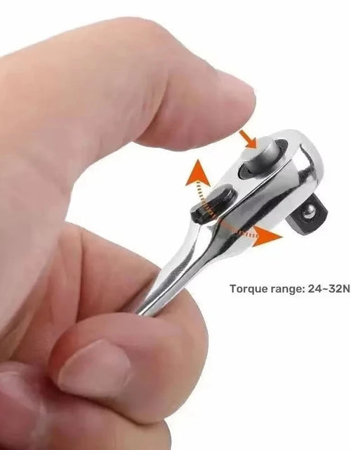 Load image into Gallery viewer, Mini Treble 1/4 Ratchet Wrench Double Ended Quick Socket Ratchet Wrench Screwdriver Hex Torque Wrenches Set 2In1 Spanner
