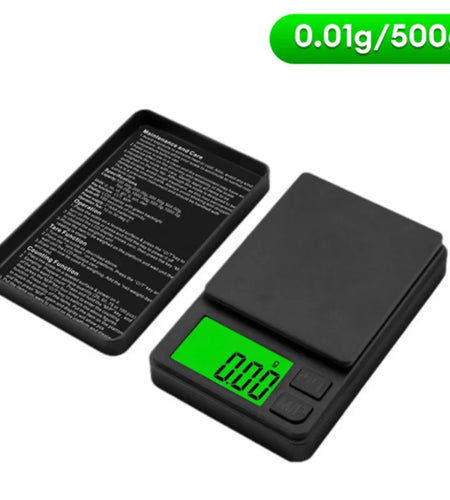 Precision Pocket Scale 1000G X 0.1G - Digital Gram, Food, Jewelry, Ounces/Grains Scale with Backlit LCD - Mini Scale for Travel