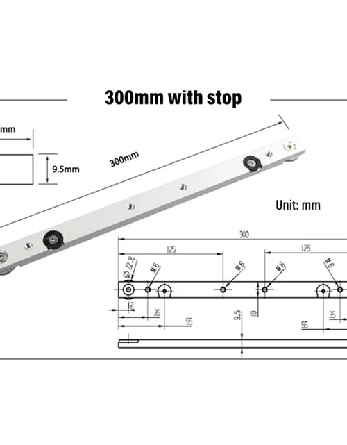 Load image into Gallery viewer, 300 / 450 / 650Mm Miter Aluminum Bar Slider Tool Suitable for T-Slot and T-Track
