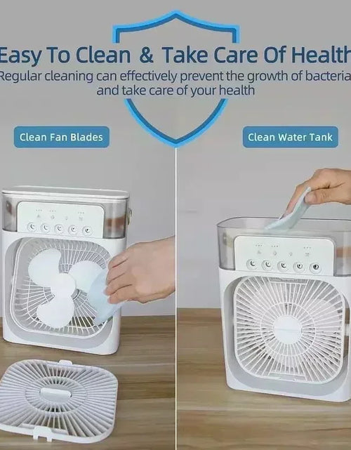 Load image into Gallery viewer, Mini Air Conditioner Household Air Cooler LED Night Light Portable Humidifier Air Adjustment Fan Office Home Fan
