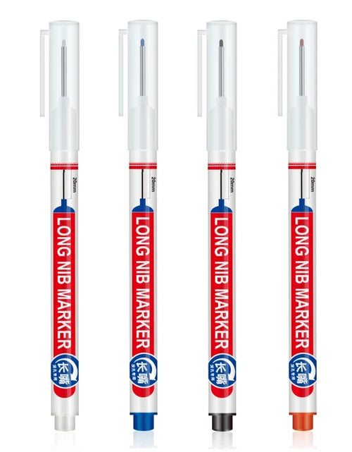 Load image into Gallery viewer, 4Pcs/Set 20Mm Long Nib Head Markers for Deep Hole and Metal Perforating Pen Waterproof Bathroom Woodworking Decoration Multi-Purpose
