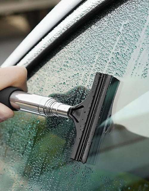 Load image into Gallery viewer, Car Rearview Mirror Wiper Cleaning Tool Auto Glass Mist Cleaner Scraper Car Accessories Handle Telescopic Window Cleaning Brush
