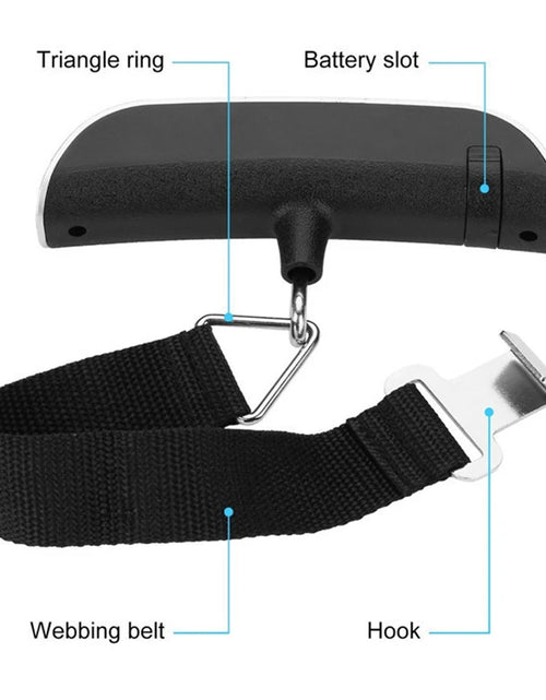 Load image into Gallery viewer, Portable Digital Scale LCD Display 110Lb/50Kg Electronic Luggage Hanging Suitcase Travel Weighs Baggage Bag Weight Balance Tools
