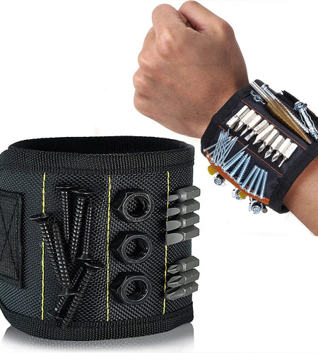 Magnetic Wristband for Holding Screws,Nails，Drilling Bits,Wrist Tool Holder Belts with Strong Magnets,Cool Gadgets for Men, Wome