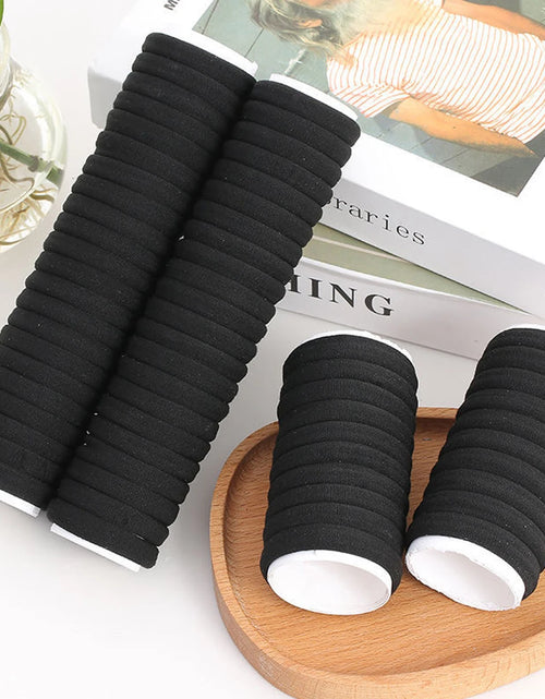 Load image into Gallery viewer, 50/100 Pieces of Black and White Hair Bands, Women'S Hair Bands, High-Elasticity Rubber Band Hair Bands, Hair Bands
