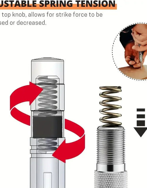 Load image into Gallery viewer, Center Punch tool– Heavy Duty Spring-Loaded Metal Marker
