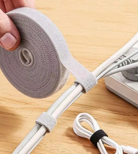 1/5M Cable Organizer Cable Management Wire Winder Tape Earphone Mouse Cord Management Ties Protector for Iphone Xiaomi Samsung