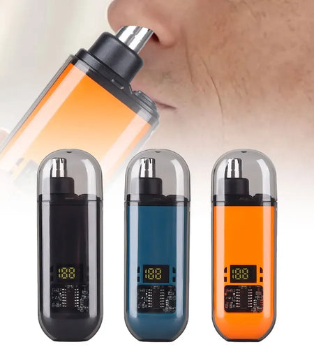 2 in 1 Electric Portable Ear and Nose Hair Trimmer Clipper 2024 Professional Painless Portable Eyebrow for Men