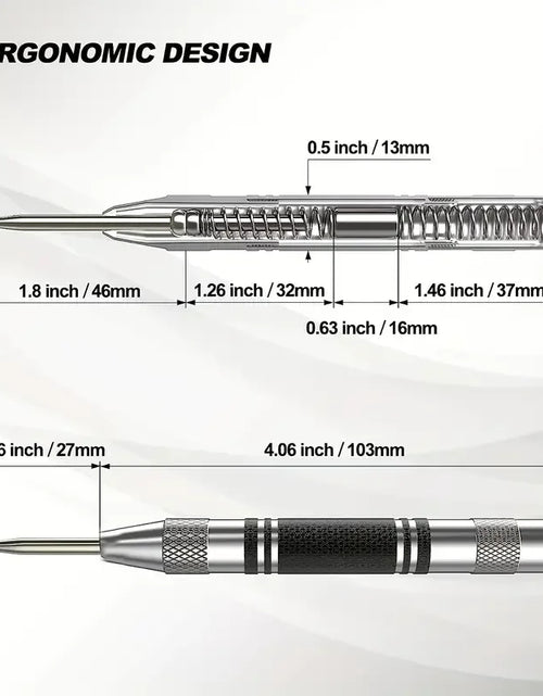 Load image into Gallery viewer, Center Punch tool– Heavy Duty Spring-Loaded Metal Marker
