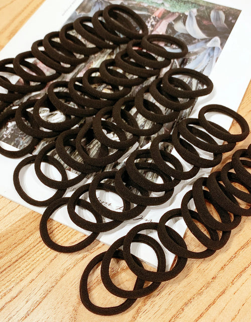 Load image into Gallery viewer, 50/100 Pieces of Black and White Hair Bands, Women'S Hair Bands, High-Elasticity Rubber Band Hair Bands, Hair Bands
