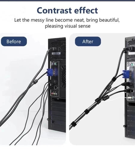 1/5M Cable Organizer Cable Management Wire Winder Tape Earphone Mouse Cord Management Ties Protector for Iphone Xiaomi Samsung