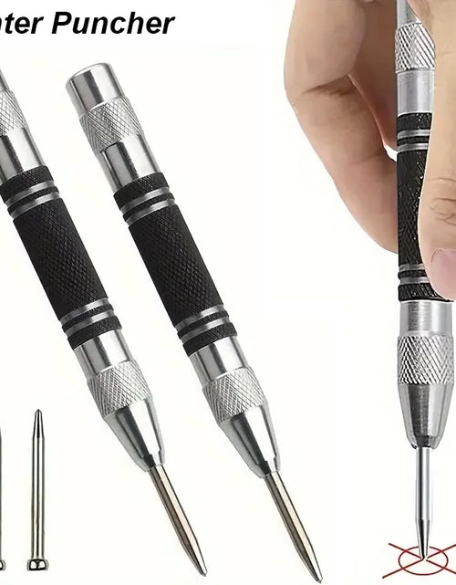 Load image into Gallery viewer, Center Punch tool– Heavy Duty Spring-Loaded Metal Marker
