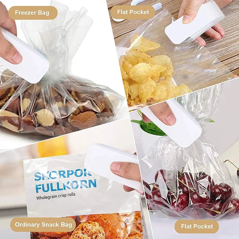 Mini Bag Seal Machine Package Sealer Bags Thermal Plastic Food Bag
