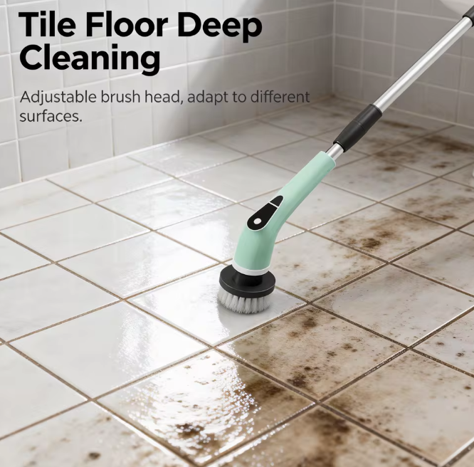 PowerScrub Pro Max – Clean Tiles & Grout in Seconds (7-in-1)