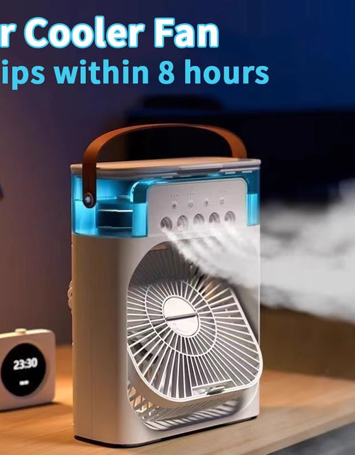 Load image into Gallery viewer, Mini Air Conditioner Household Air Cooler LED Night Light Portable Humidifier Air Adjustment Fan Office Home Fan
