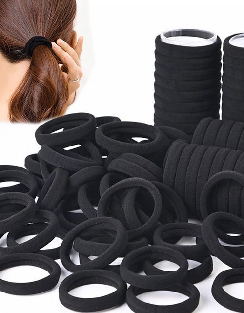 Load image into Gallery viewer, 50/100 Pieces of Black and White Hair Bands, Women'S Hair Bands, High-Elasticity Rubber Band Hair Bands, Hair Bands
