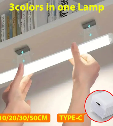 LED Motion Sensor Light Wireless LED Night Light Type C Rechargeable Light Cabinet Wardrobe Lamp Staircase Backlight for Kitchen