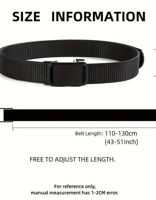 Load image into Gallery viewer, New Automatic Buckle Belt, Canvas Tactical Workwear Casual Outdoor Military Training Pants Belt for Men
