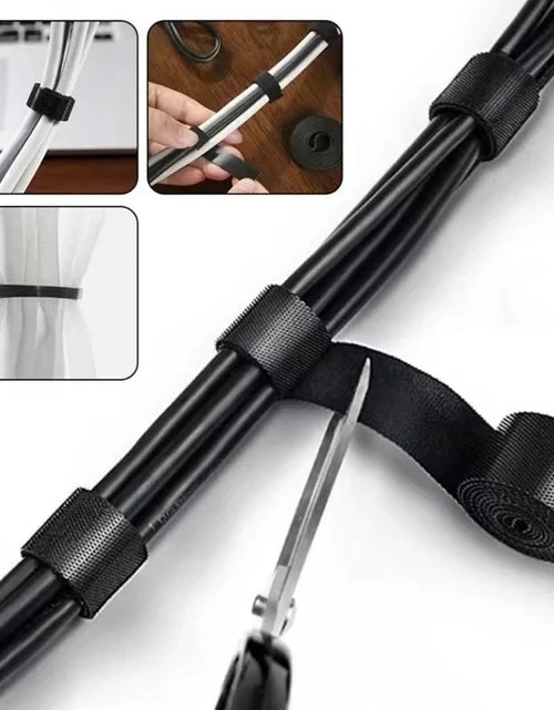 Load image into Gallery viewer, 1/5M Cable Organizer Cable Management Wire Winder Tape Earphone Mouse Cord Management Ties Protector for Iphone Xiaomi Samsung
