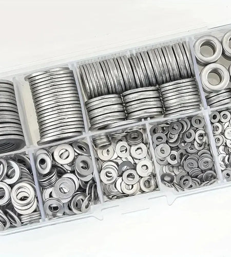 360/580Pcs 304 Stainless Steel Flat Washers Set, Perfect for Home Decor, Factory Repair, Kitchens, Shops & More