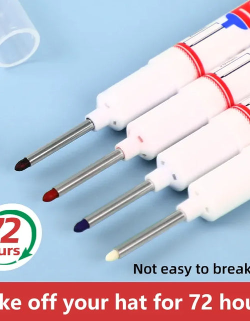 Load image into Gallery viewer, 4Pcs/Set 20Mm Long Nib Head Markers for Deep Hole and Metal Perforating Pen Waterproof Bathroom Woodworking Decoration Multi-Purpose
